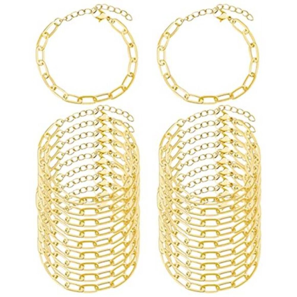 DIY Bracelet Kit 20pcs Gold Chain Lobster Clasp Jewelry Making Supplies Women
